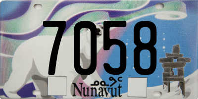 NU license plate 7058