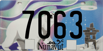 NU license plate 7063