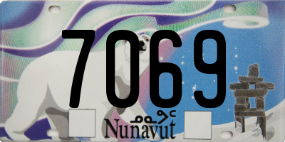 NU license plate 7069