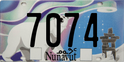 NU license plate 7074