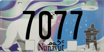 NU license plate 7077