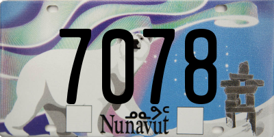 NU license plate 7078