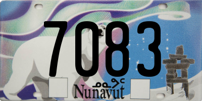 NU license plate 7083