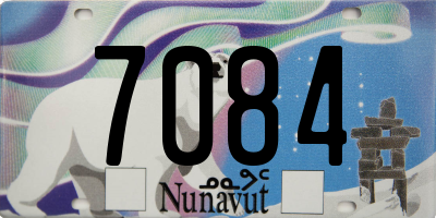 NU license plate 7084