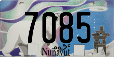 NU license plate 7085