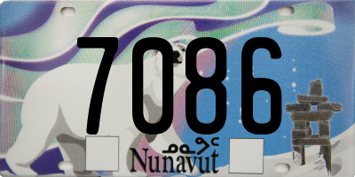 NU license plate 7086