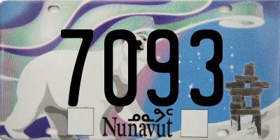 NU license plate 7093