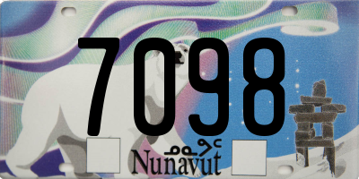 NU license plate 7098