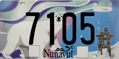 NU license plate 7105