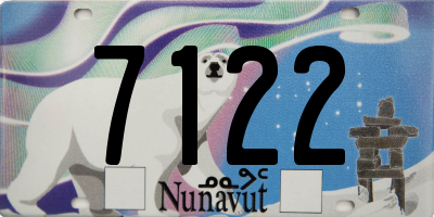 NU license plate 7122