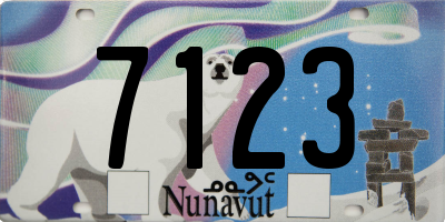 NU license plate 7123