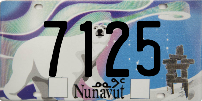 NU license plate 7125