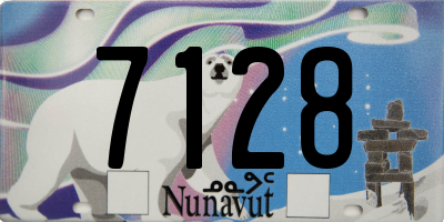 NU license plate 7128