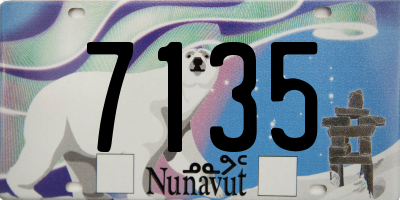 NU license plate 7135