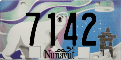 NU license plate 7142