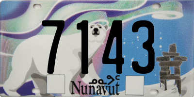 NU license plate 7143