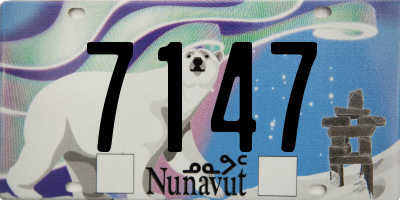 NU license plate 7147