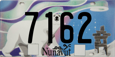 NU license plate 7162