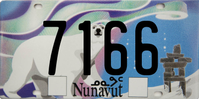 NU license plate 7166