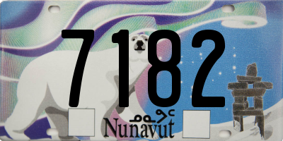 NU license plate 7182