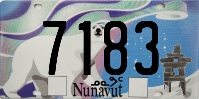 NU license plate 7183