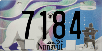 NU license plate 7184