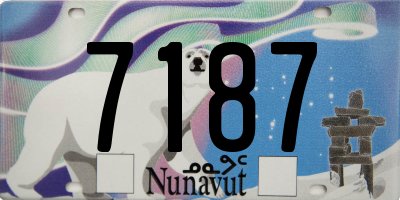 NU license plate 7187