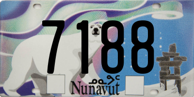 NU license plate 7188