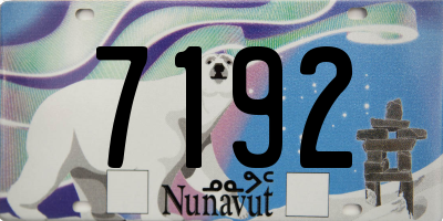 NU license plate 7192