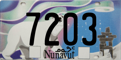 NU license plate 7203