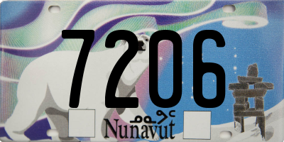 NU license plate 7206