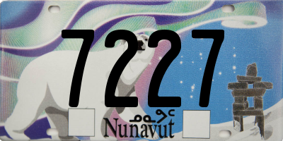 NU license plate 7227