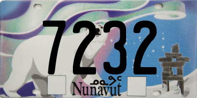 NU license plate 7232