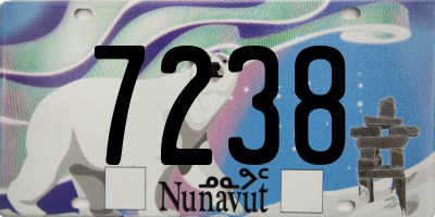 NU license plate 7238