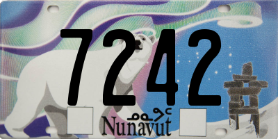 NU license plate 7242