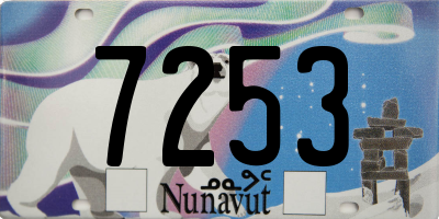 NU license plate 7253