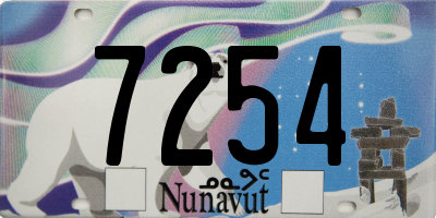 NU license plate 7254