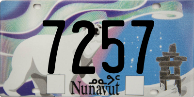 NU license plate 7257