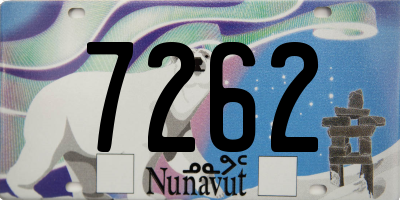 NU license plate 7262