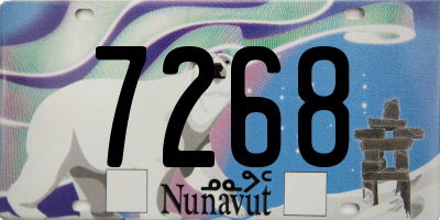 NU license plate 7268