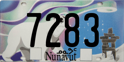 NU license plate 7283