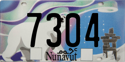 NU license plate 7304