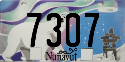 NU license plate 7307