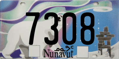 NU license plate 7308