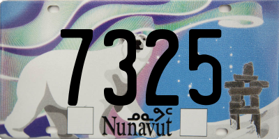 NU license plate 7325