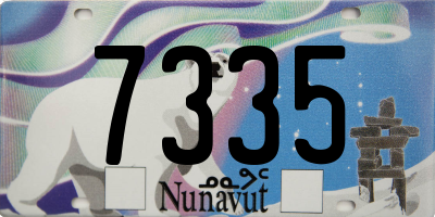 NU license plate 7335