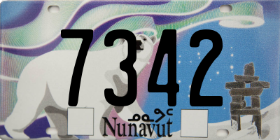 NU license plate 7342