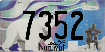 NU license plate 7352