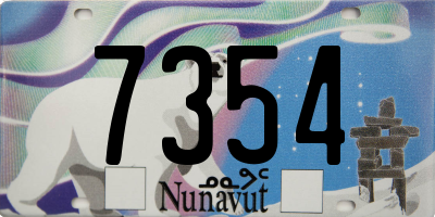 NU license plate 7354