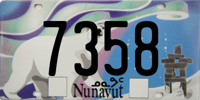 NU license plate 7358